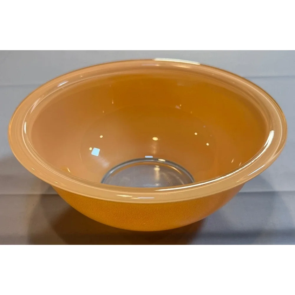 Vintage Pyrex 323 Orange Amber Tint Glass Mixing Bowl 1.5L Made in USA